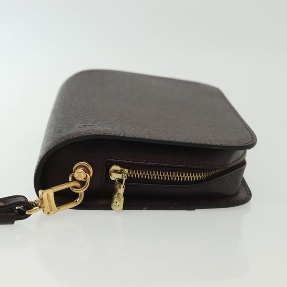 LOUIS VUITTON Taiga Baikal Clutch Bag Acajou M30186 LV Auth 139252 - Picture 5 of 16